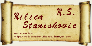 Milica Stanišković vizit kartica